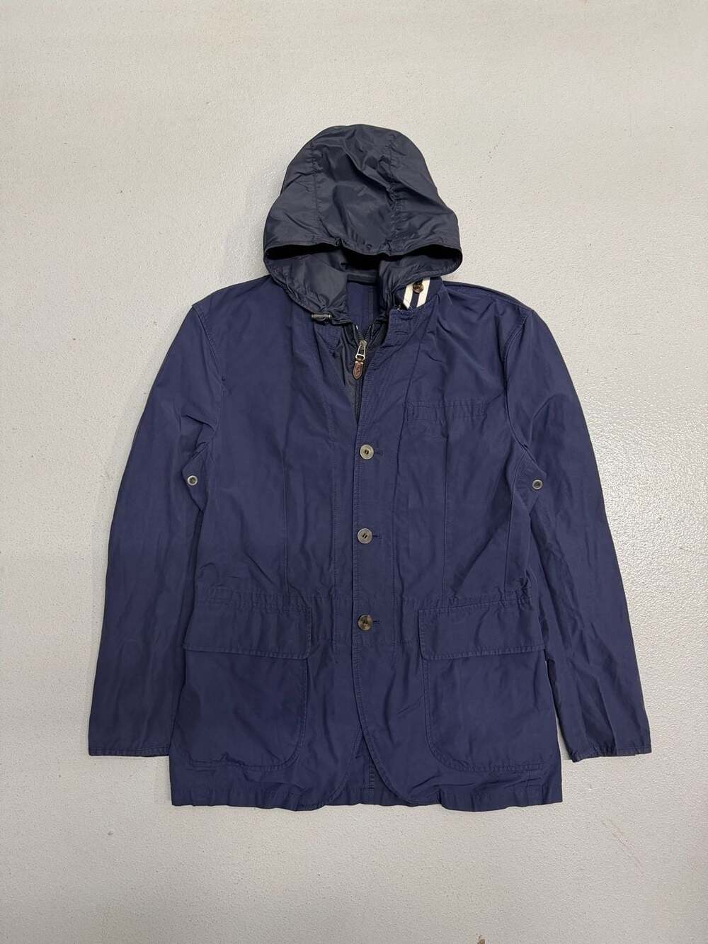 Women’s Polo Ralph Lauren Navy Field Jacket with Detachable Hood Windbreaker